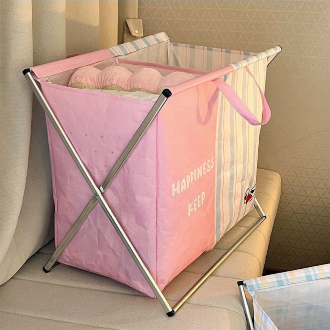 HOMERO Multi-Purpose Dual Compartment Laundry Folding Basket