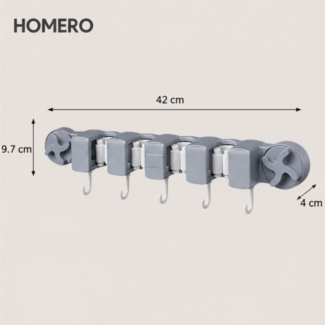 Heavy Duty Suction Cup Mop and Broom Holder