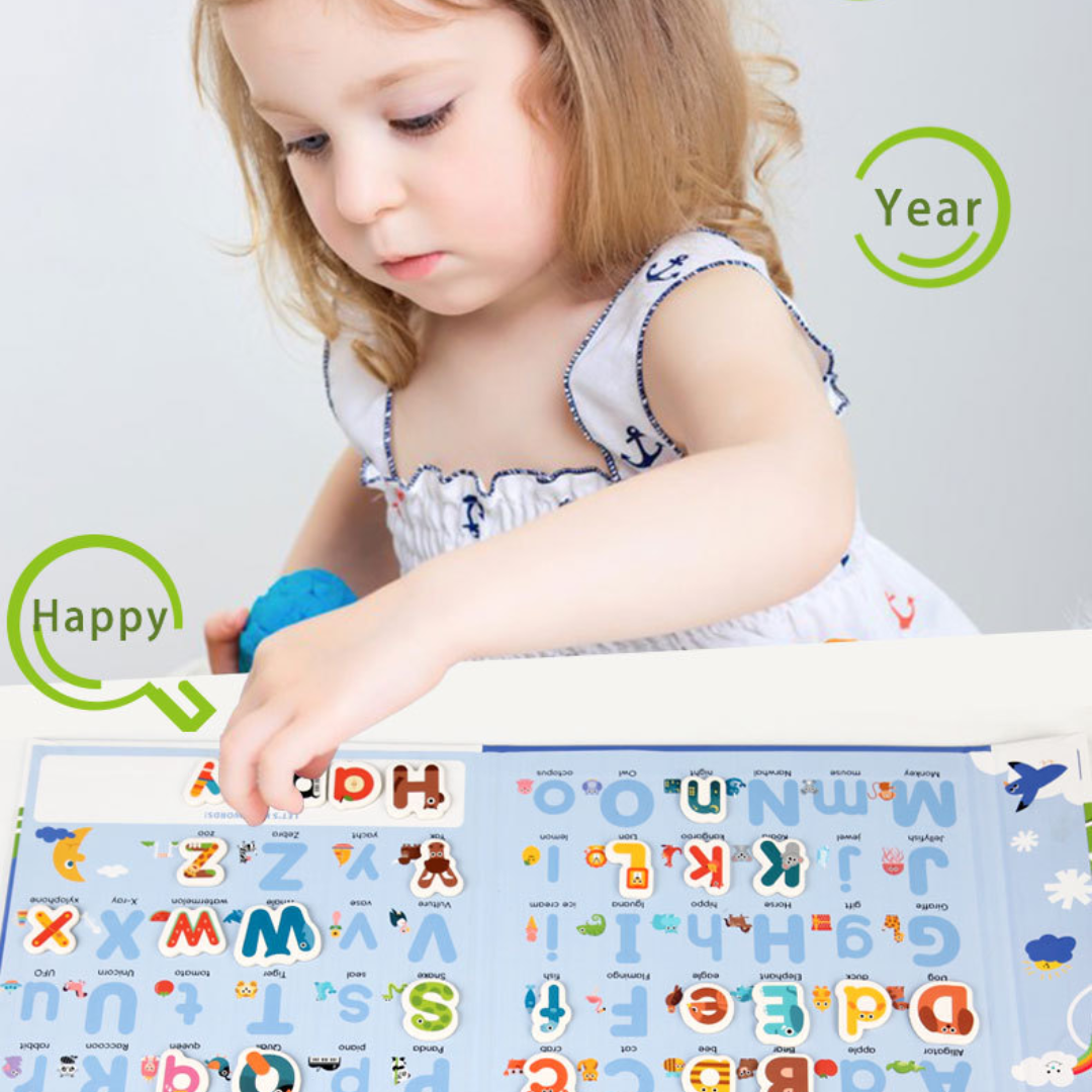 Homero Magnetic Alphabet Learning Game with 360° Flip Cards