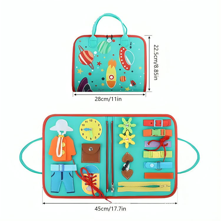 Homero Montessori Busy Board for Toddlers with Interactive Learning Activities