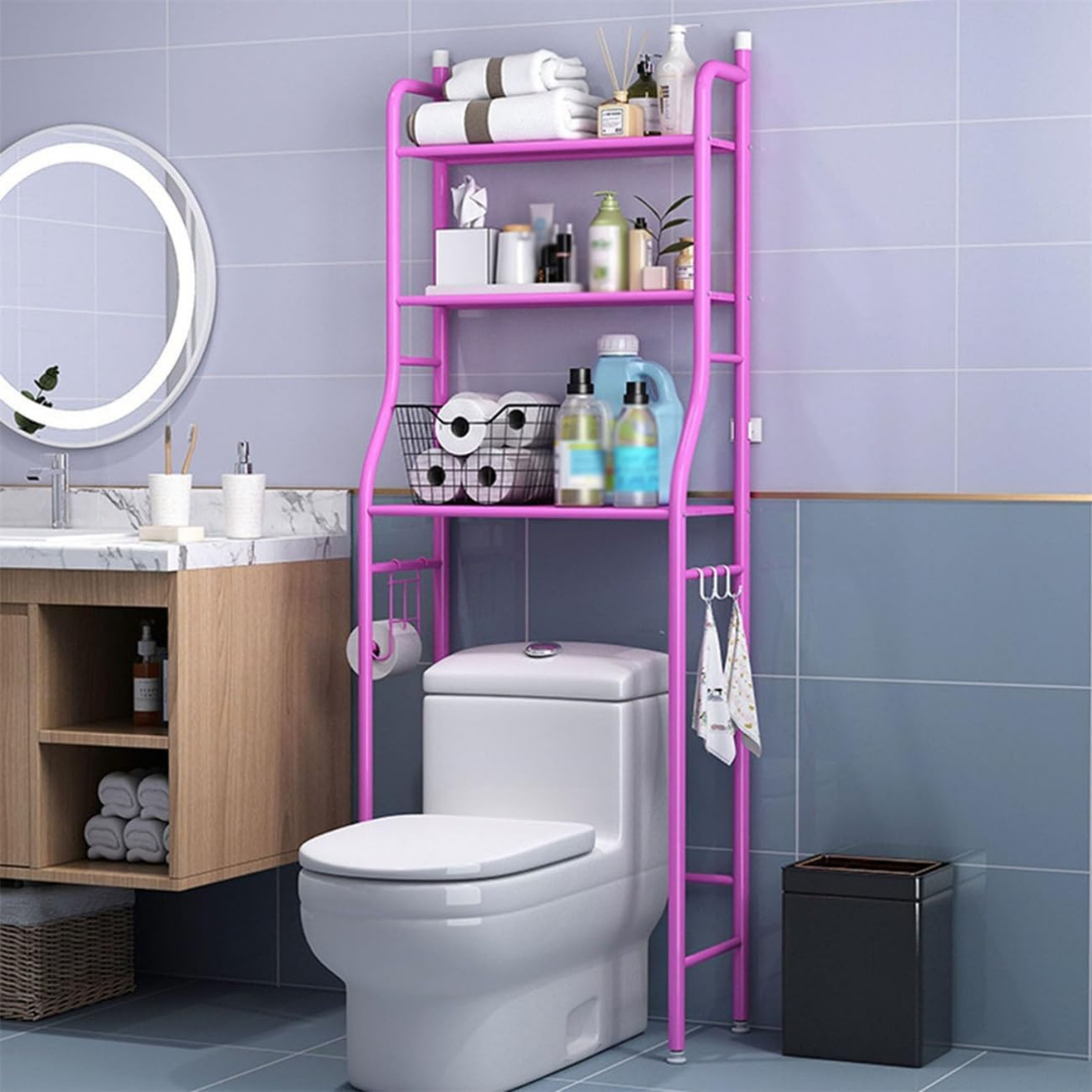 Over The Toilet 3 Layer Stainless Steel Storage Rack - 160cm
