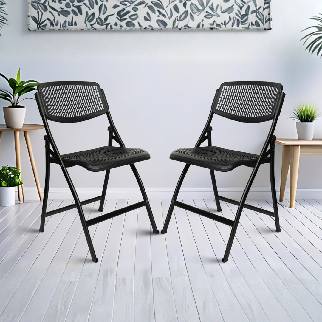 Premium Folding Mesh Seat Heavy Duty Carbon Steel Comfortable Chair