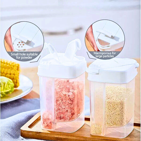 2-in-1 Multipurpose Seasoning Jar with Removable Partition