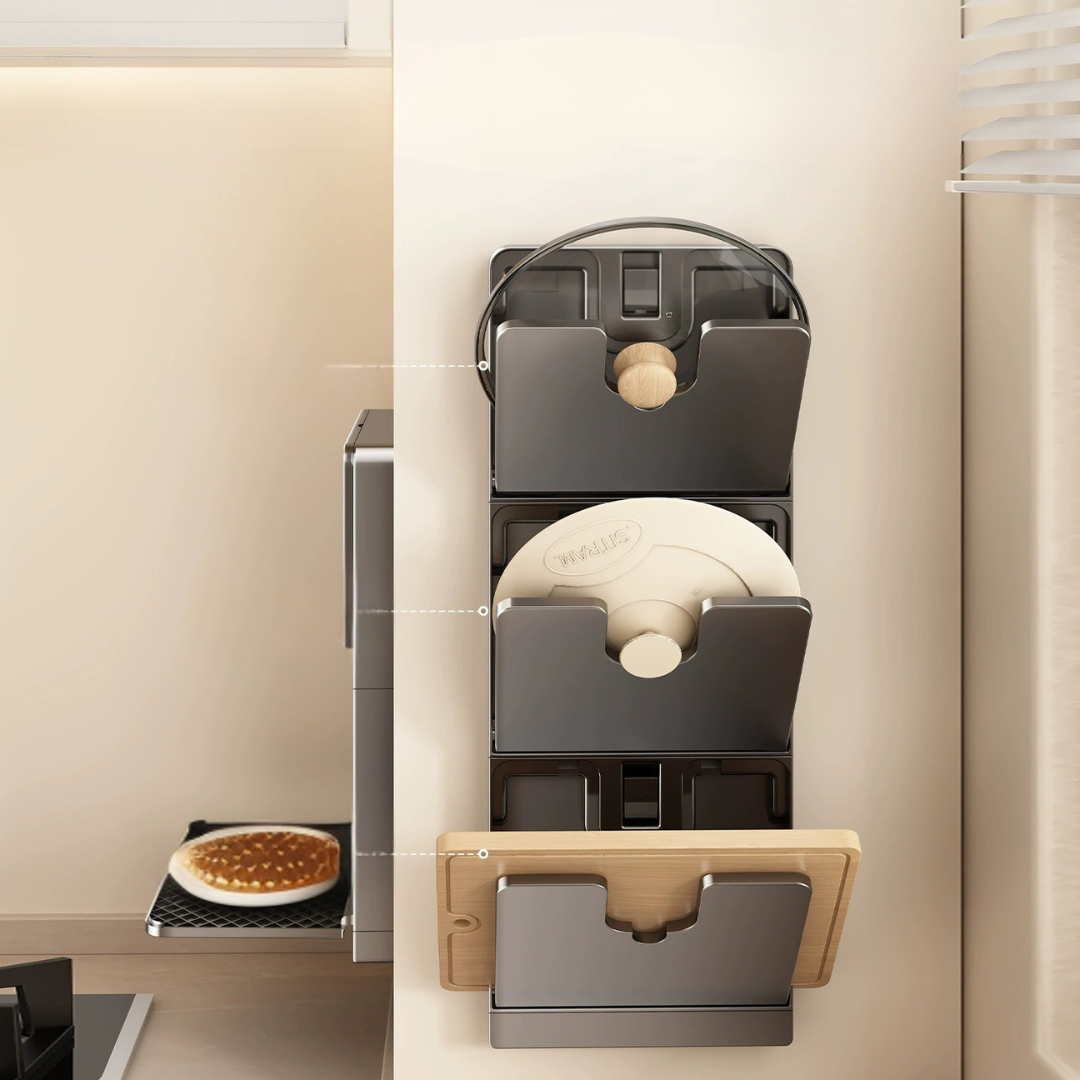 Multi Purpose Wall Mounted Foldable Kitchen Storage Rack