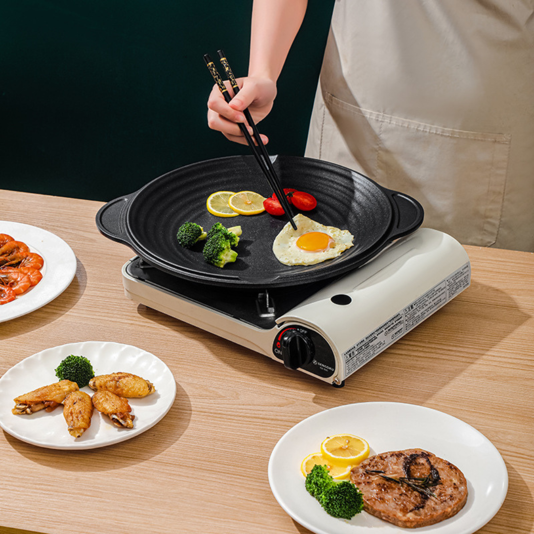 Non-Stick Multi-Purpose Cast Aluminum BBQ Grill Pan