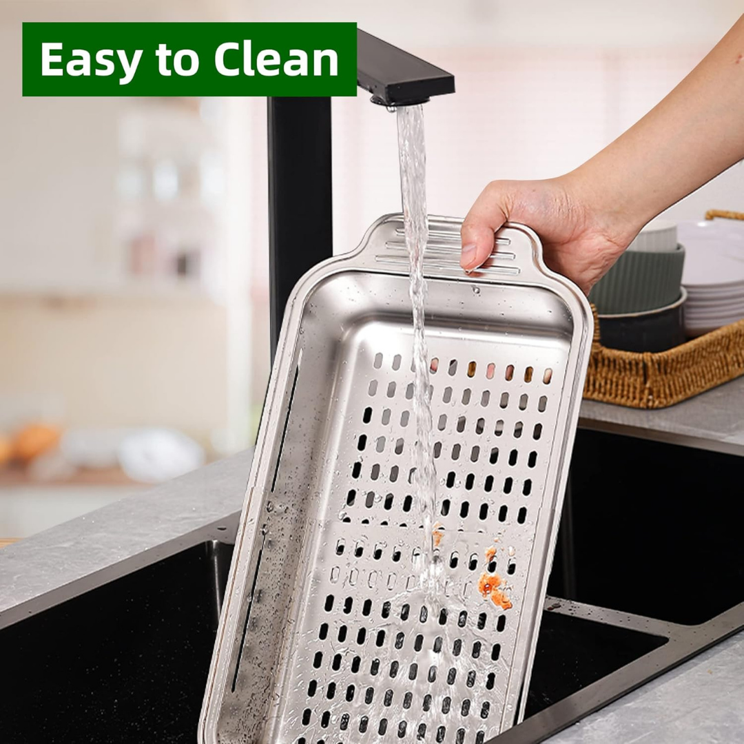 HOMERO Stainless Steel Expandable Sink Colander Strainer