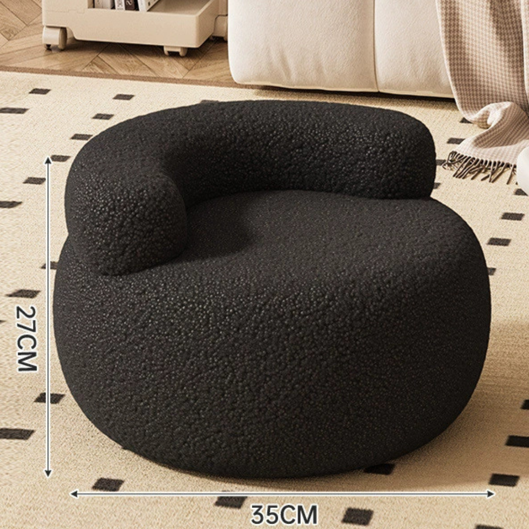 HOMERO Wooden Plush Multipurpose Compact Footstool Sofa