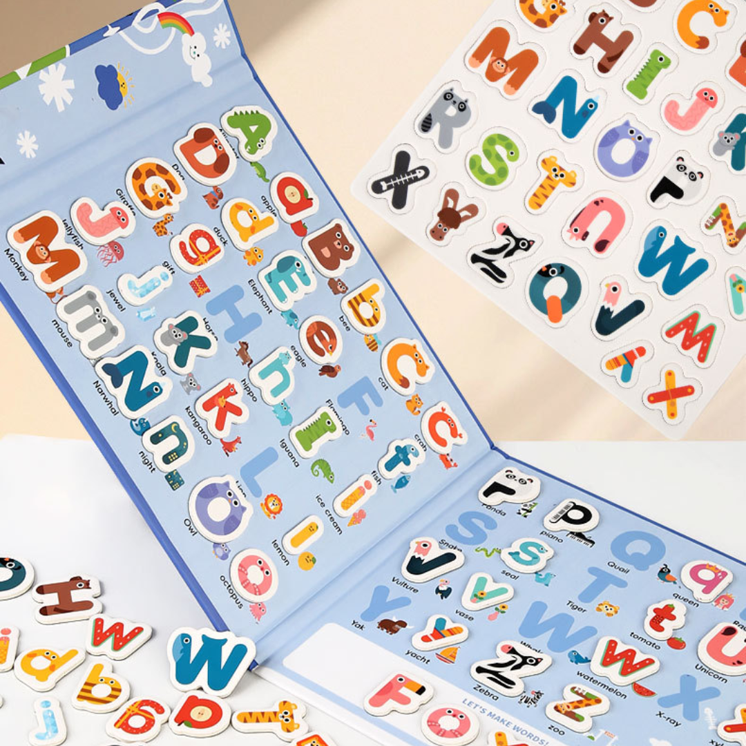 Homero Magnetic Alphabet Learning Game with 360° Flip Cards