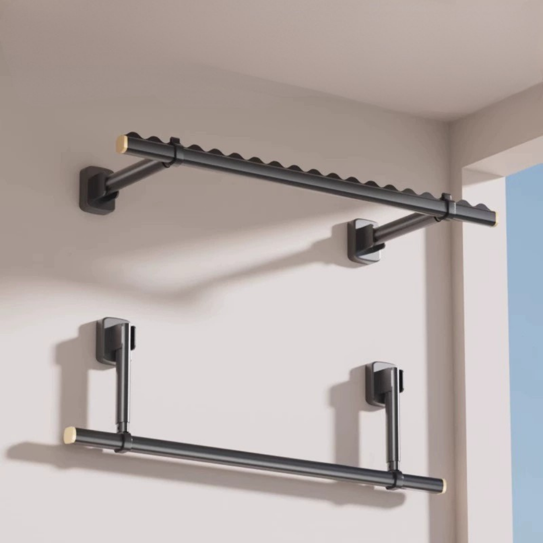 HOMERO Wall Mounted Space Saving Foldable Adjustable Drying Rack