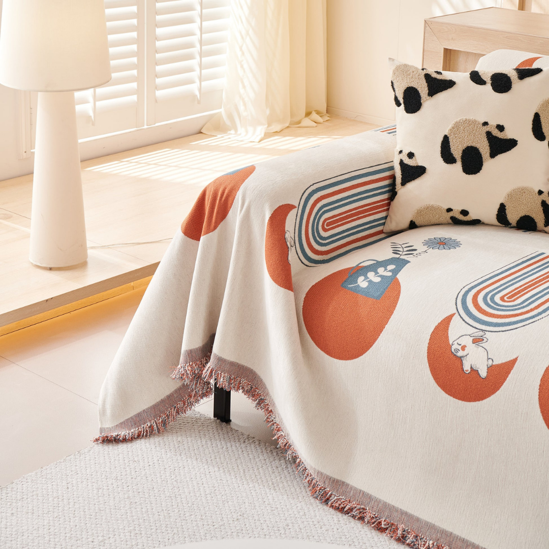 Premium Decorative Living Room Throw Blanket Chenille Sofa Cover