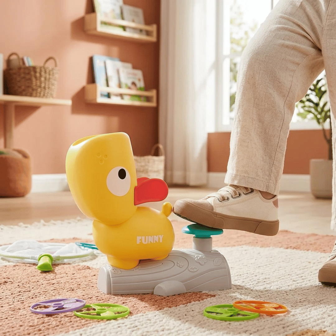 Homero Flying Disc Launcher Interactive Play Toy Duck Set