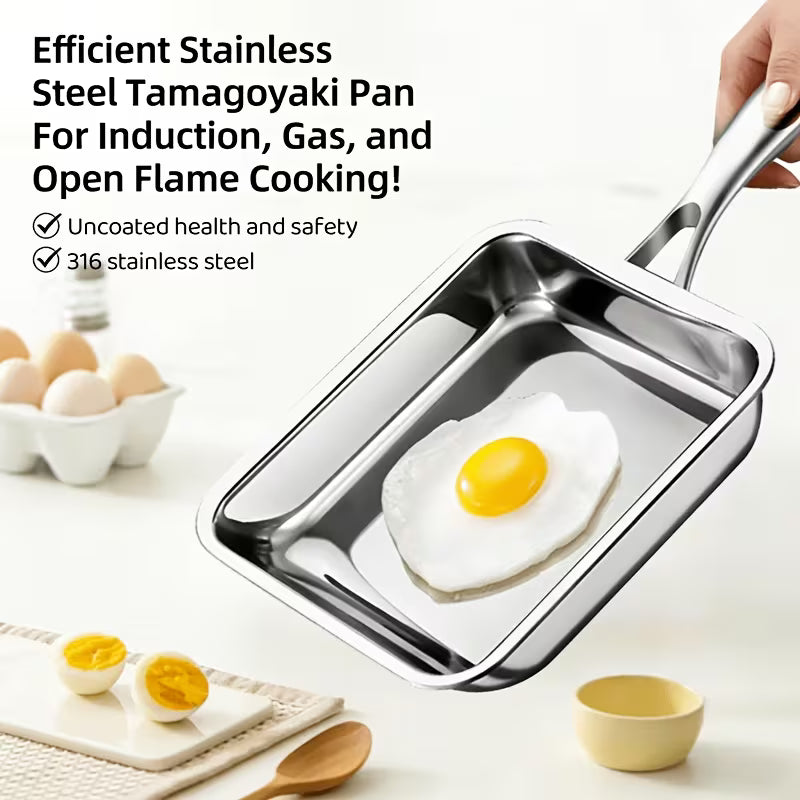 316 Steel Square Tamagoyaki Cooking Pan