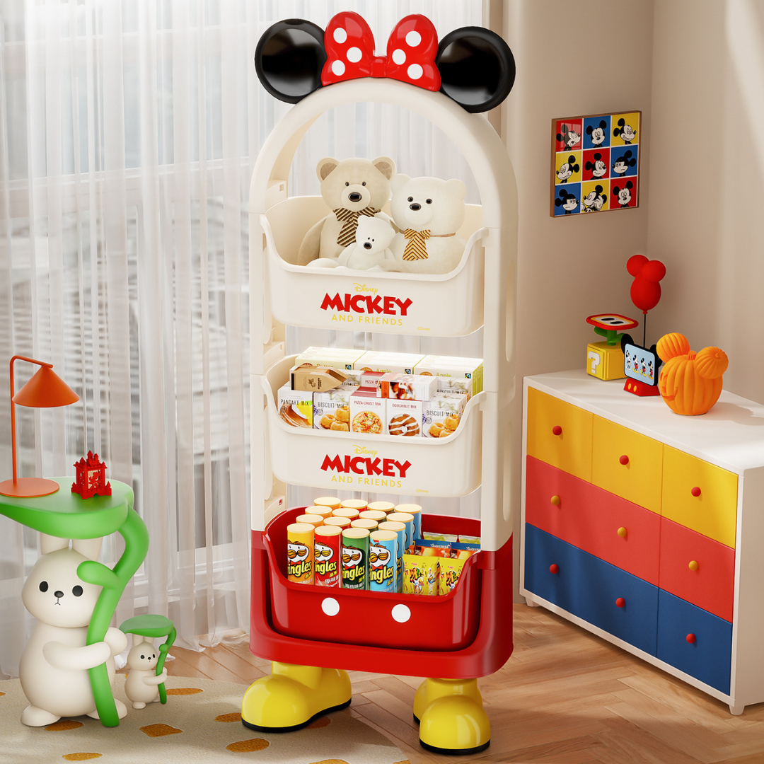 HOMERO Mickey Mouse Multipurpose Storage Cart with Legs