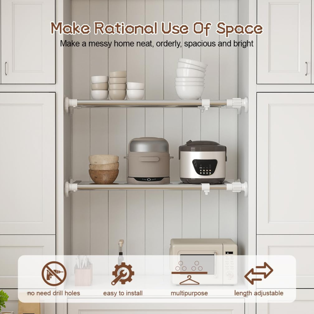 Multipurpose Adjustable Stainless Steel Storage Rack