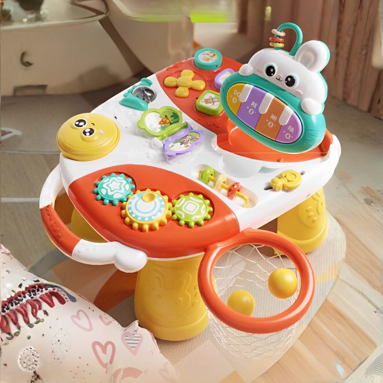 HOMERO 5 in 1 Multifunctional Activity Adjustable Height Baby Walker Learning Center