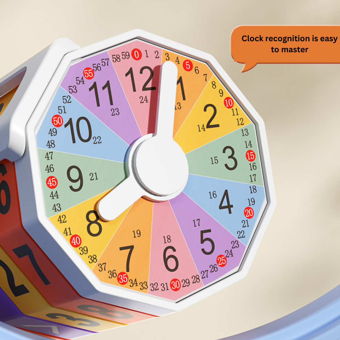 Homero Kids Learning Cube Develop Math and Time Skills Toy