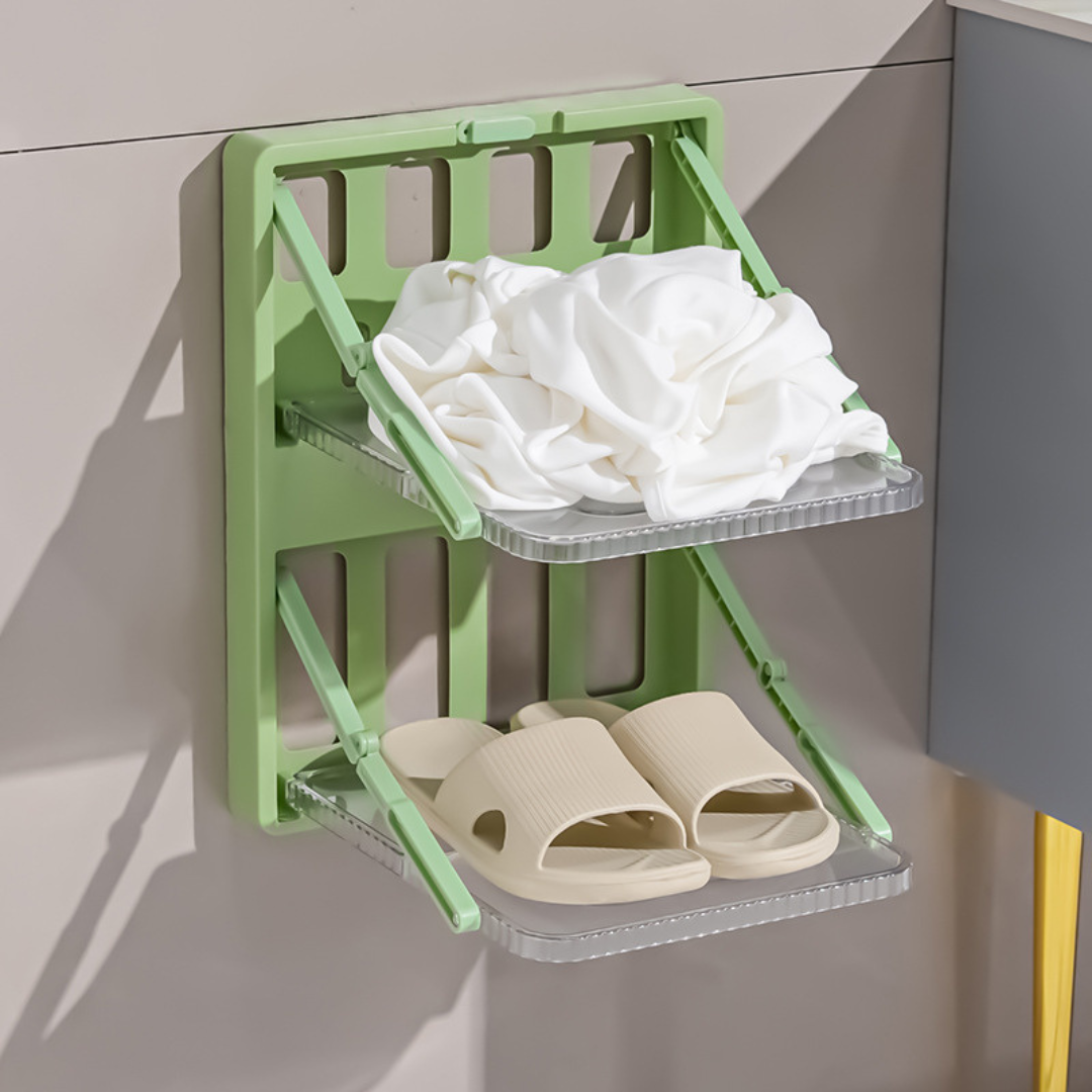 Foldable Wall-Mounted Shoe Rack and Organizer