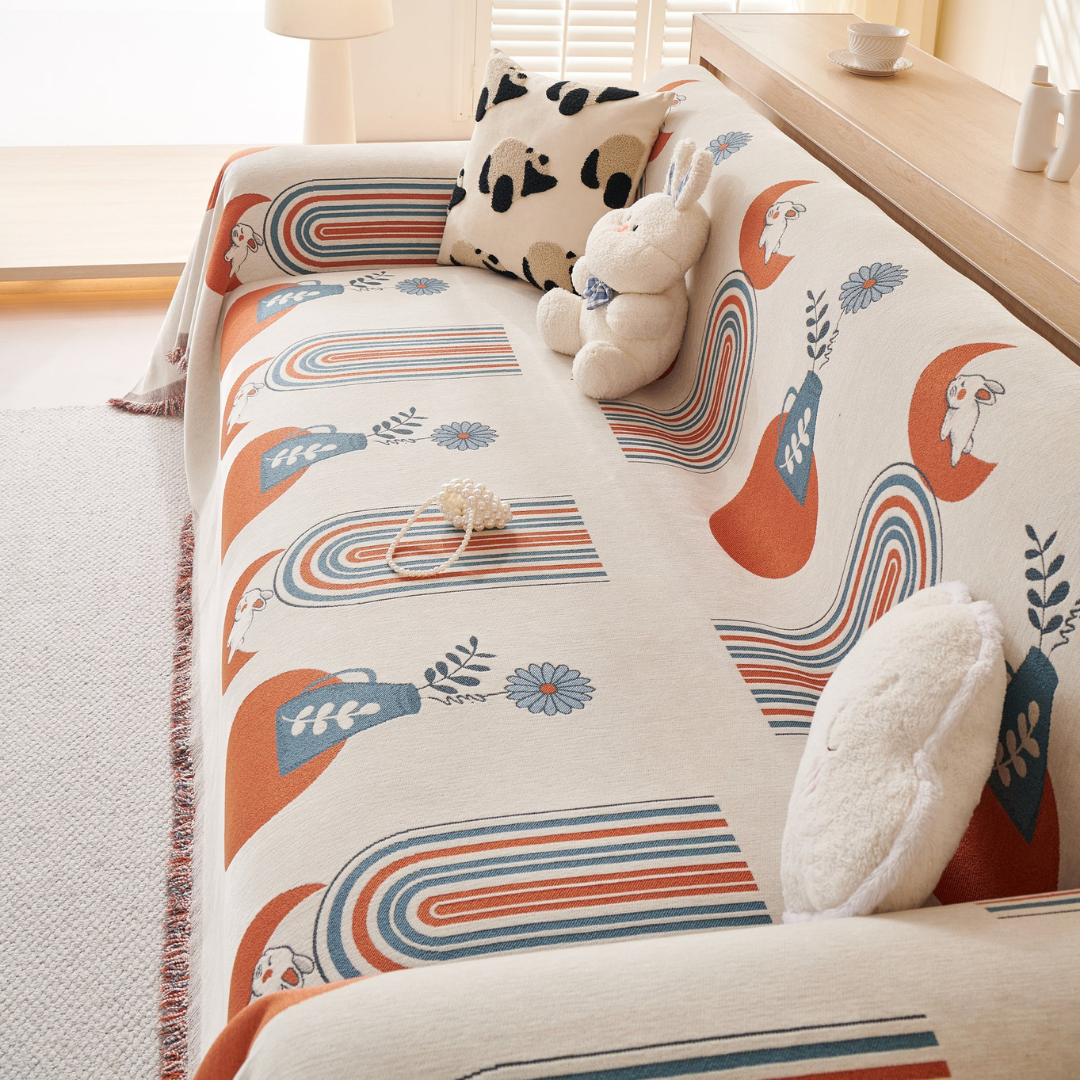 Premium Decorative Living Room Throw Blanket Chenille Sofa Cover