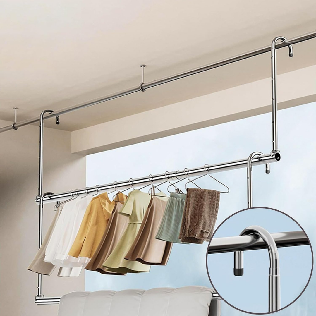 HOMERO 3-Level Extendable Stainless Steel Space Saving Clothes Airer