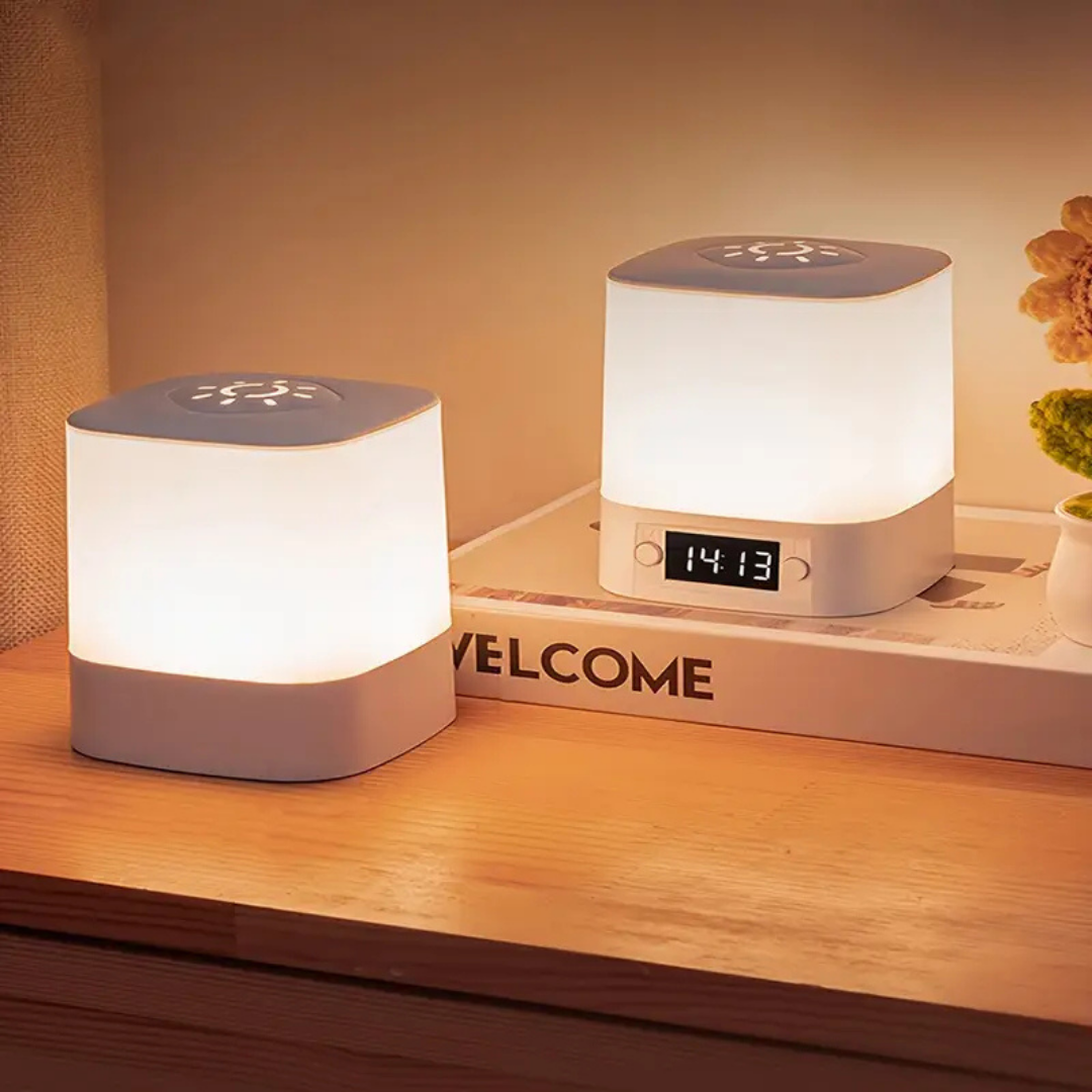 Homero USB Powered LED Night Light with Digital Clock Touch Control