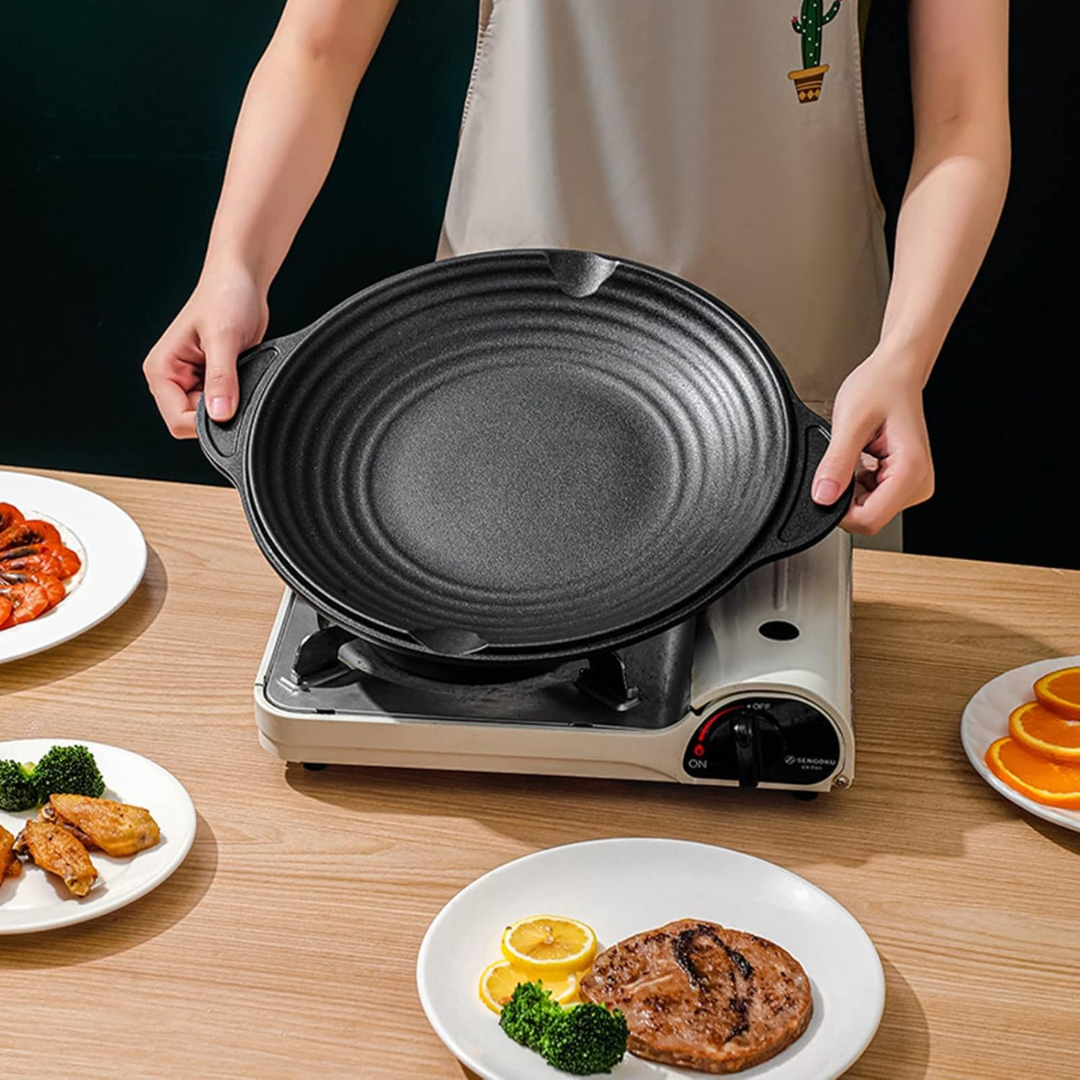 Non-Stick Multi-Purpose Cast Aluminum BBQ Grill Pan
