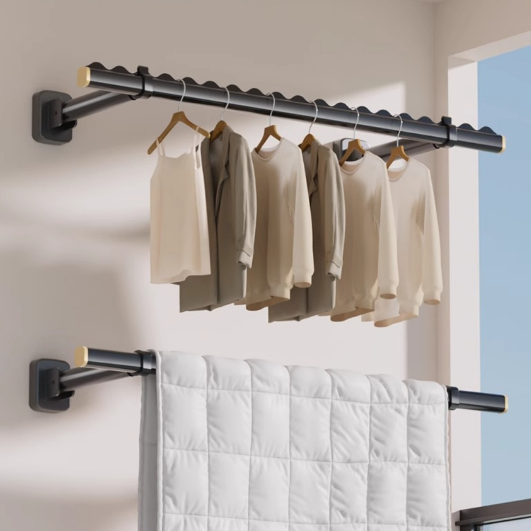 HOMERO Wall Mounted Space Saving Foldable Adjustable Drying Rack