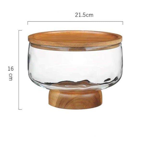 Elegant High Foot Glass Fruit Plate for Home & Kitchen Decor