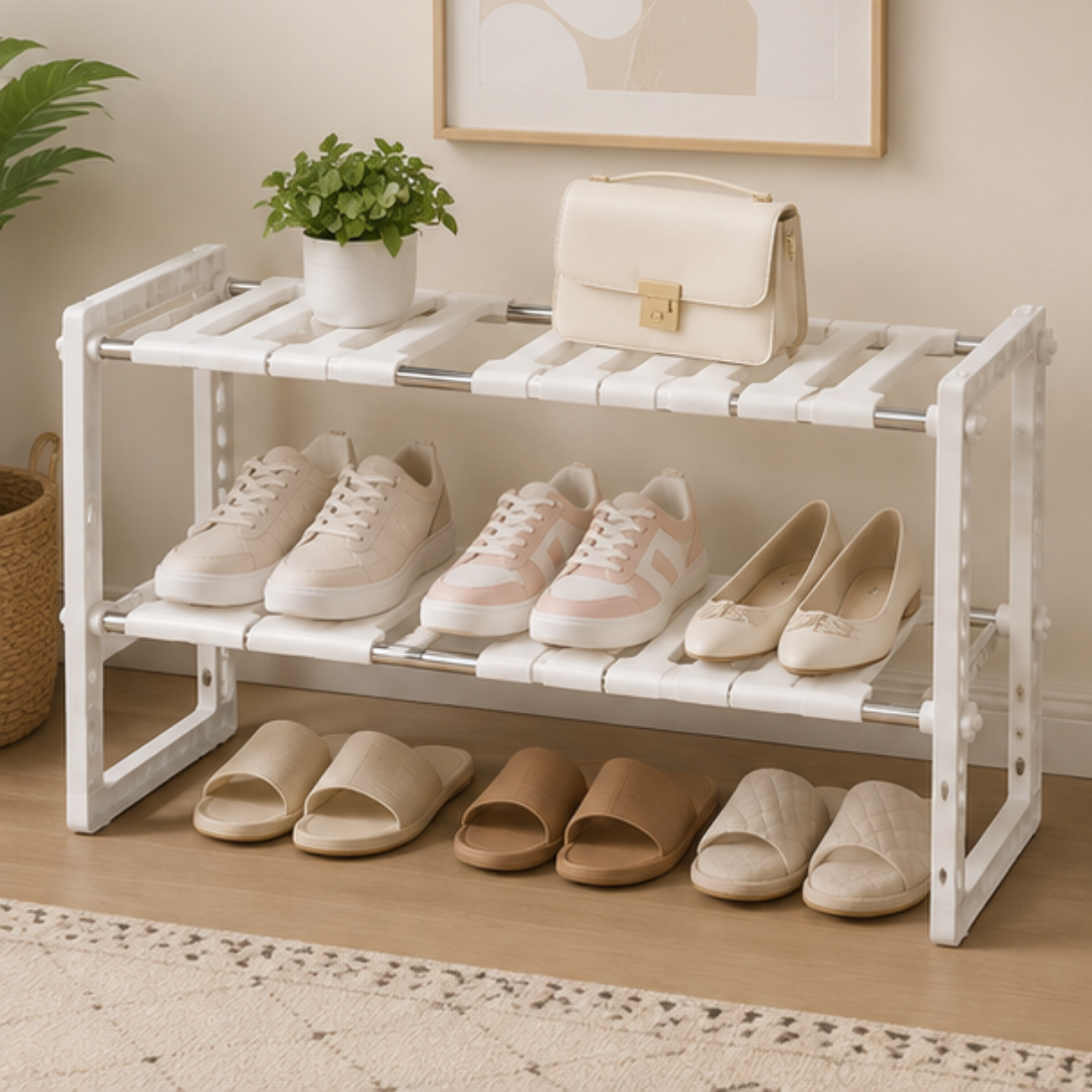 Two Tier Adjustable Under Sink Storage Organizer