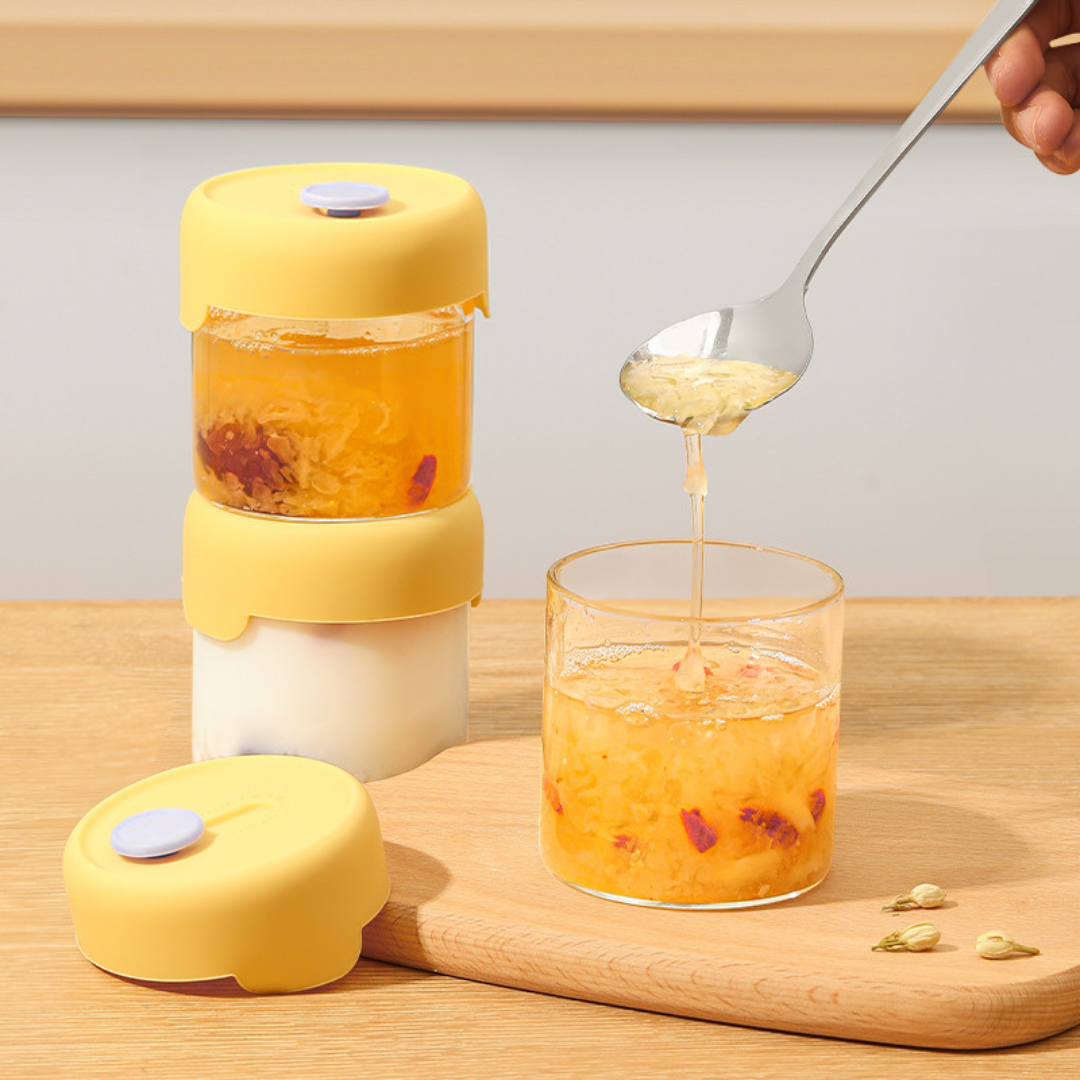Homero Durable Borosilicate Glass Storage Cup for Home and Kitchen Use