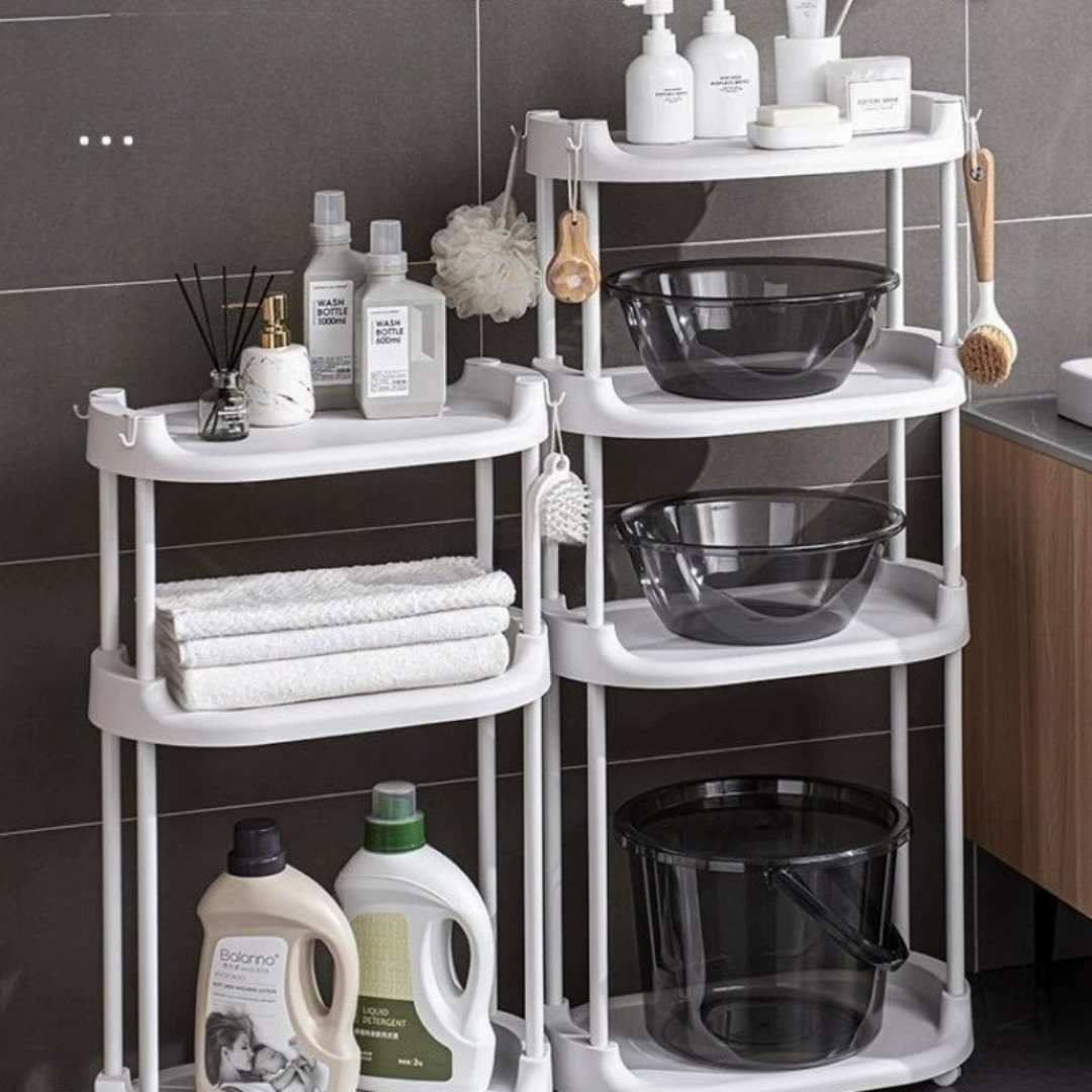 Homero Multi-Tier Slim Storage Rack Organizer with Wheels