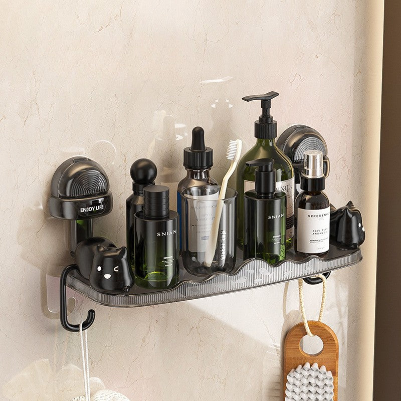 Cute Cat Inspired Suction Cup Bathroom Rack