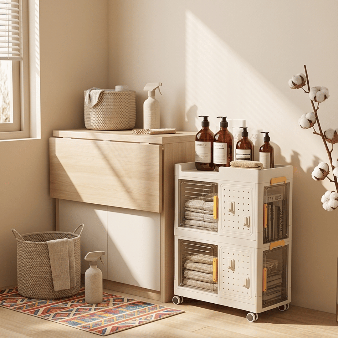 Multi-Tier Rolling Storage Bookcase With Wheels