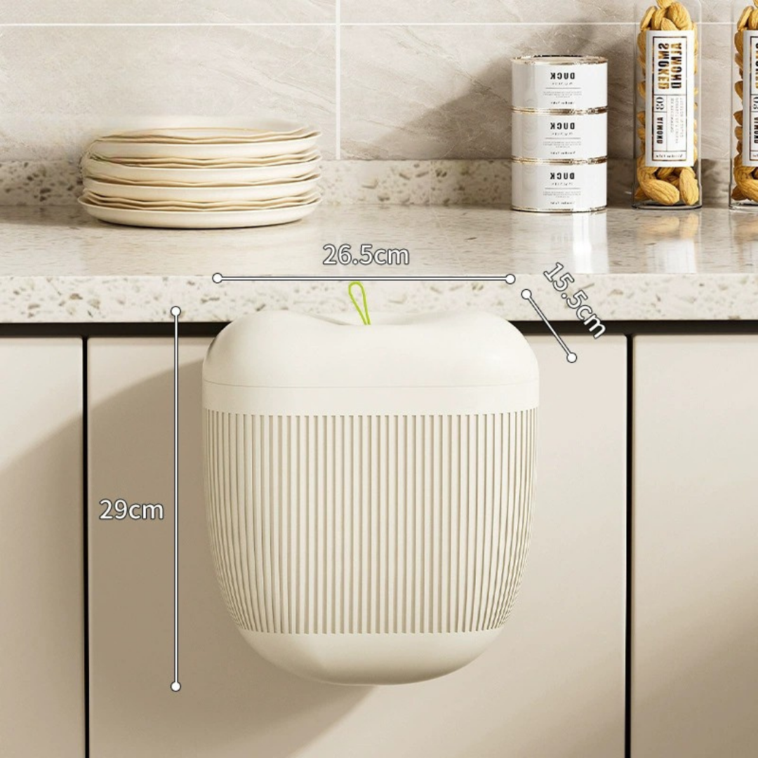 Homero Stylish Wall Mounted Dustbin with Lid 10 Litre Capacity