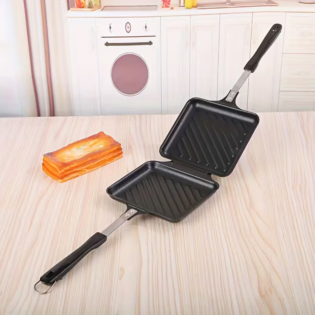 HOMERO Non-Stick Toasted Sandwich Maker Pan with Comfortable Non-Slip Handle