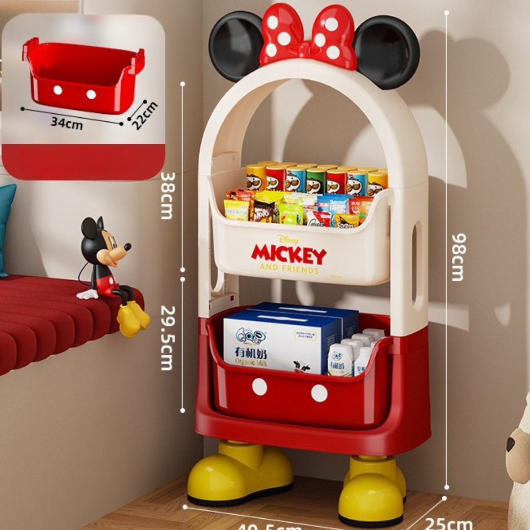 HOMERO Mickey Mouse Multipurpose Storage Cart with Legs