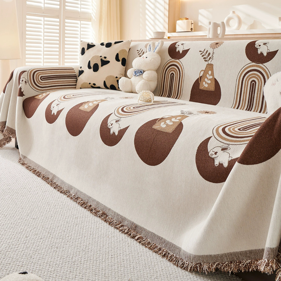 Premium Decorative Living Room Throw Blanket Chenille Sofa Cover