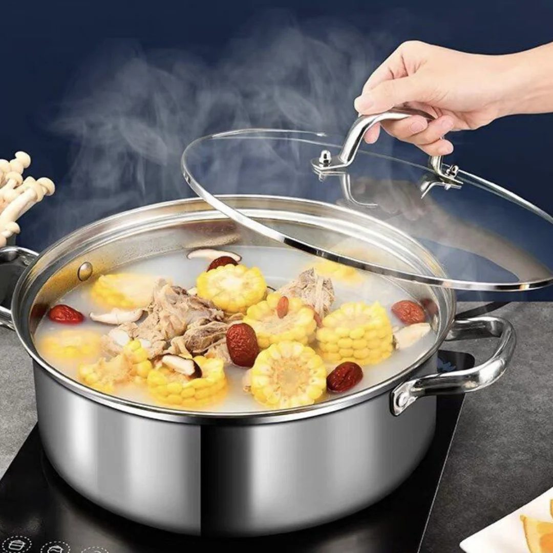 Homero Stainless Steel Multi-Purpose Hot Pot with Thickened Bottom (28cm)