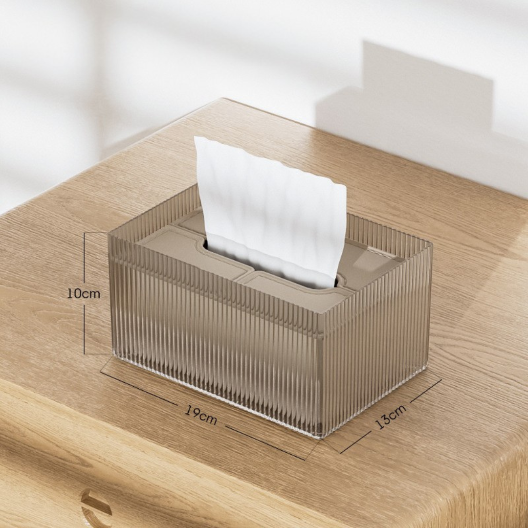 Elegant Transparent Window Tissue Box Cover