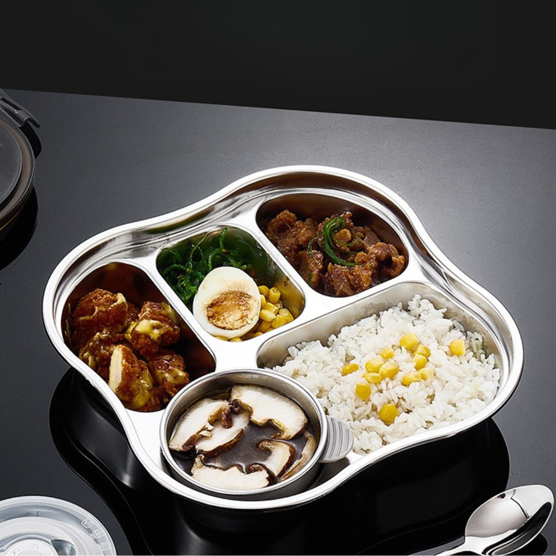 Homero 5 Compartment 316 Stainless Steel Antibacterial Bento Lunch Box