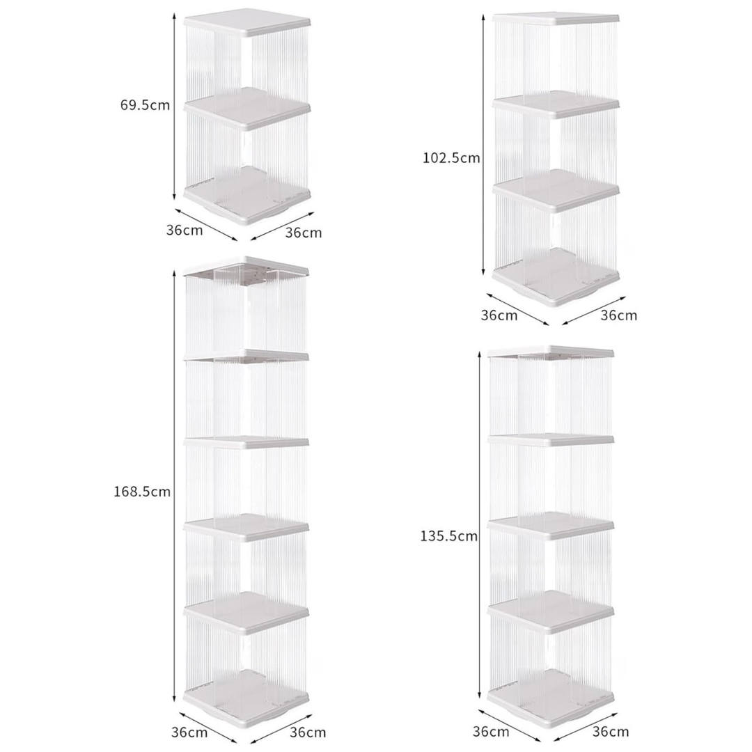 HOMERO 360° Rotating Modern ABS Storage Bookshelf for Home & Office