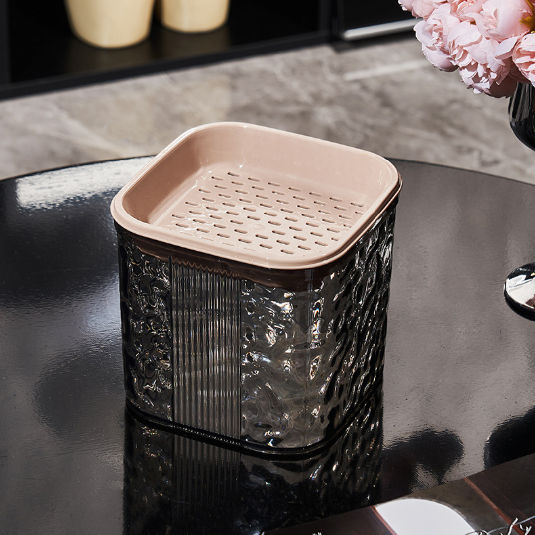 Multifunctional Desktop Can with Drain & Storage (Set of 2)