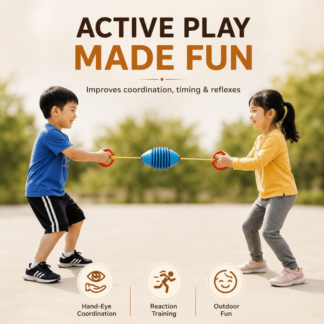 Colorful Children Training Pull Up Shuttle Ball Toy