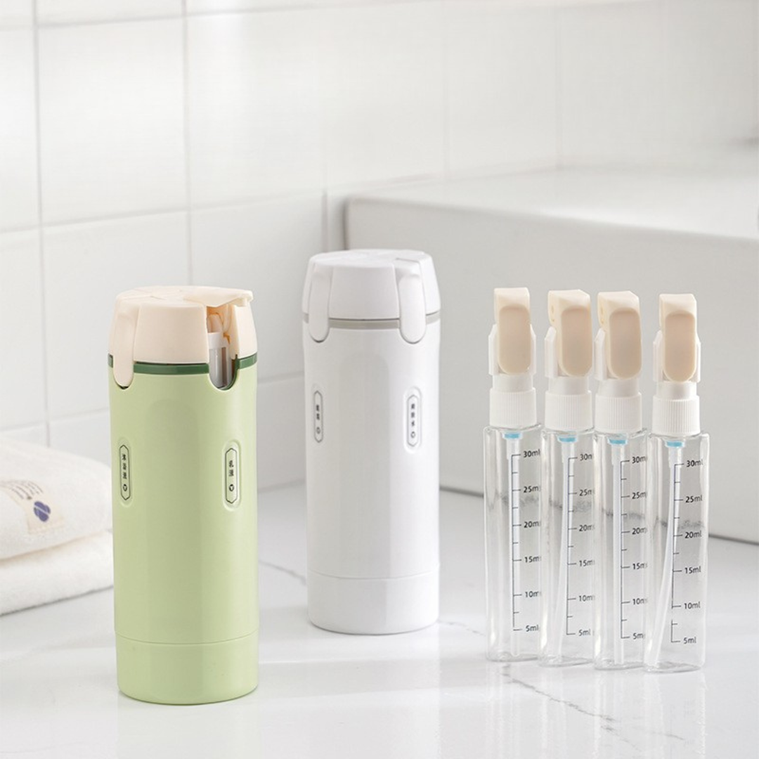 HOMERO Compact 4-in-1 Travel Refill Bottle Set - 40ml Capacity