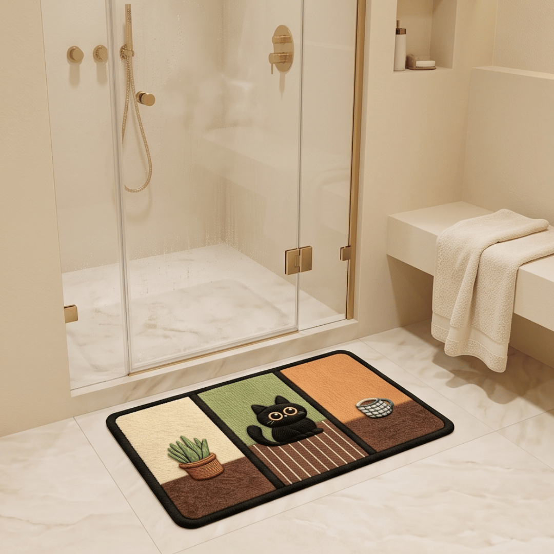 Cartoon Style Quick Dry Non-Slip Bathroom Floor Mat