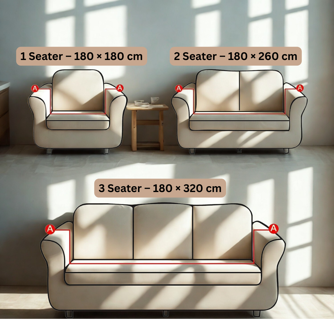 Premium Soft Chenille Comfort Feel Throw Sofa Cover