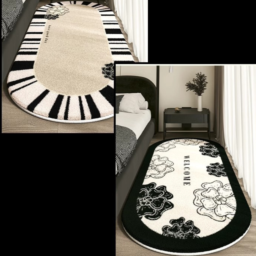 Homero Ultra Soft Cashmere Touch Bedroom Mat Non Slip Surface 60x180CM