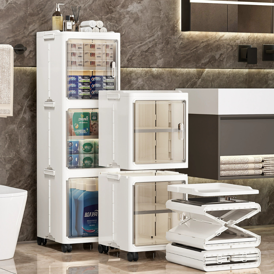 Multipurpose Flexible Storage with Wheels and Removable Dividers