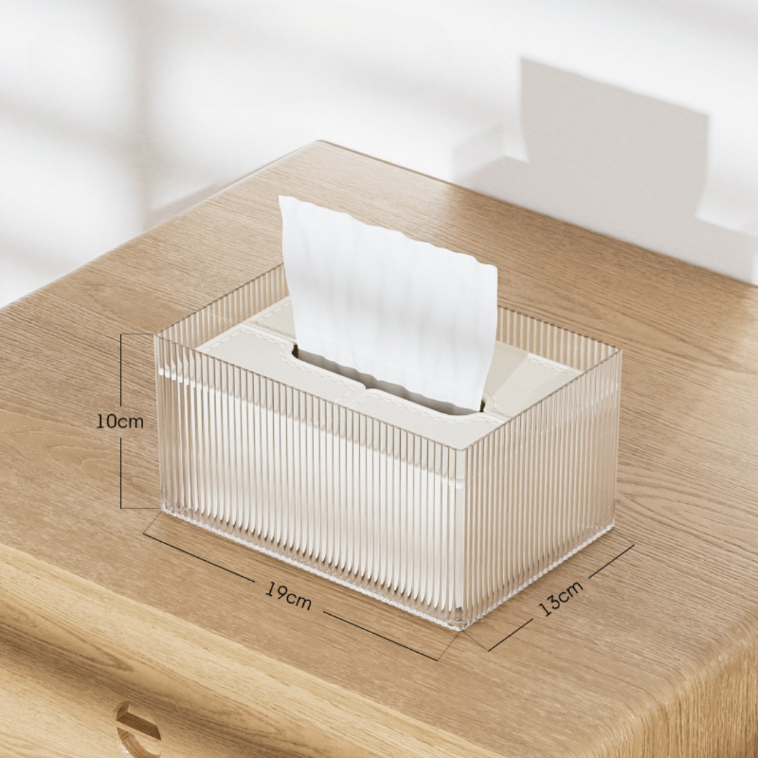 Elegant Transparent Window Tissue Box Cover