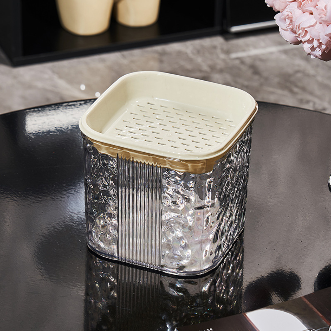 Multifunctional Desktop Can with Drain & Storage (Set of 2)