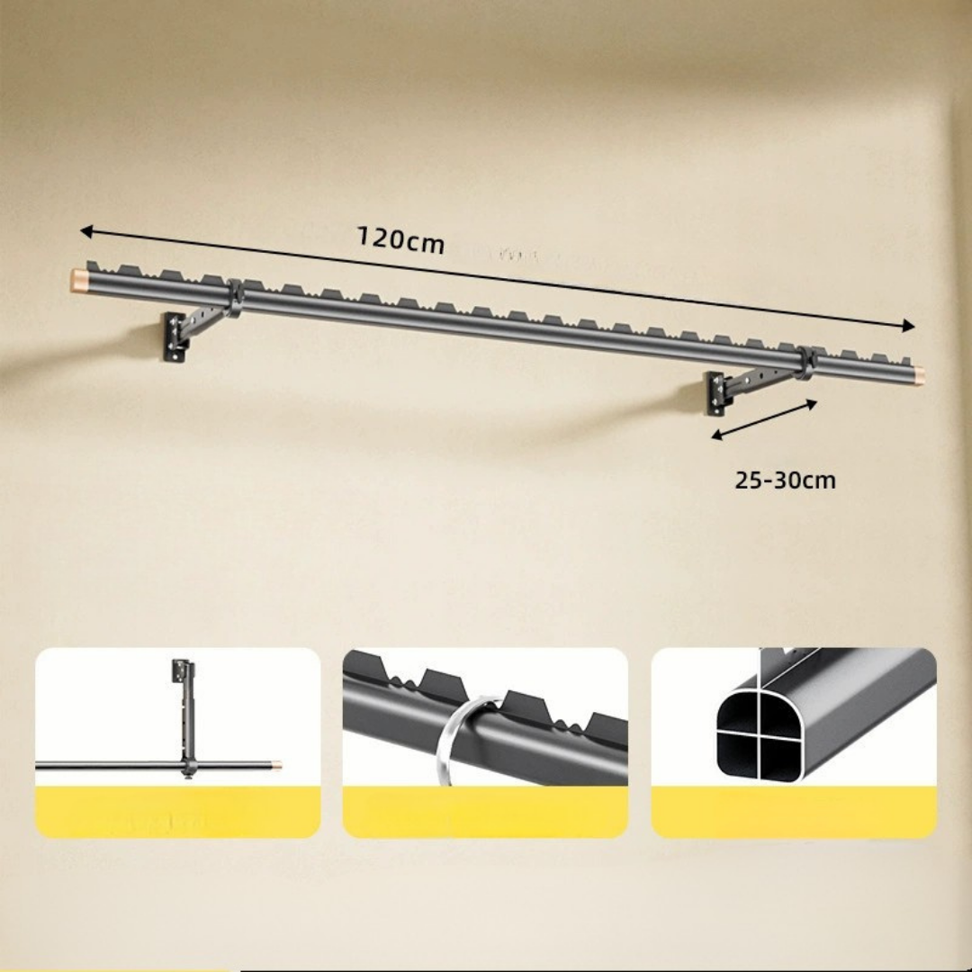 HOMERO Wall Mounted Space Saving Foldable Adjustable Drying Rack